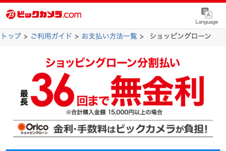 ビックカメラショッピグローン