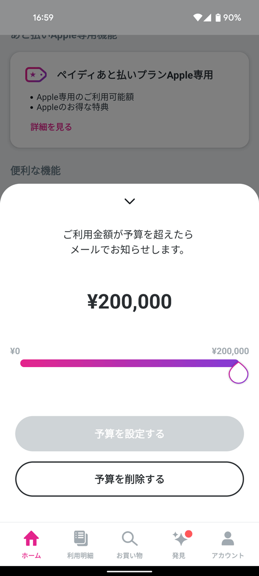 Paidyプラス限度額