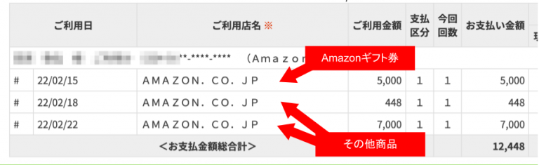 Amazon利用明細