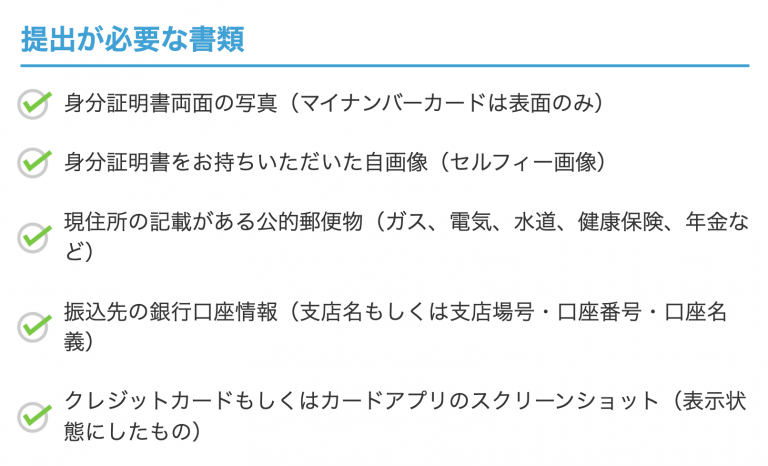 プレミアム必要書類