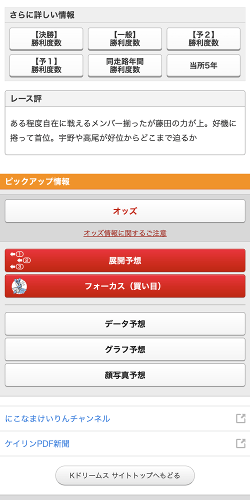 楽天Kドリームスオッズ